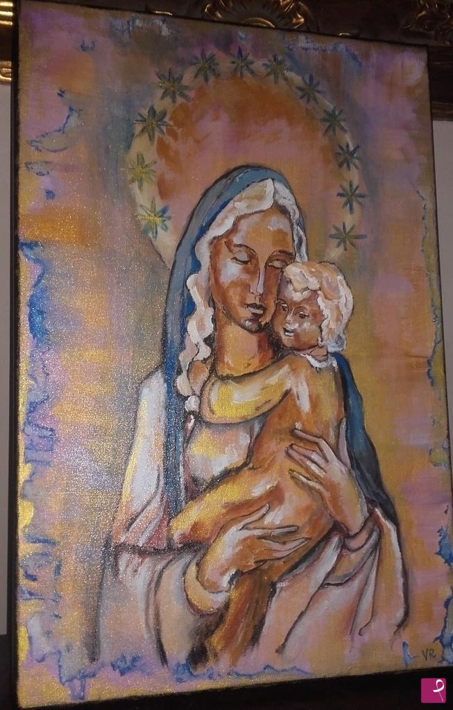 quadri in vendita online - Madonna con bambino
