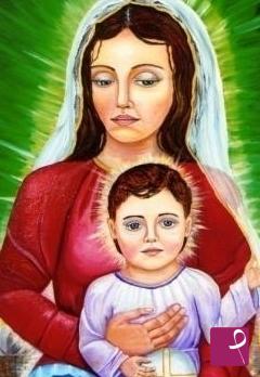 quadri in vendita online - MADONNA CON BIMBO