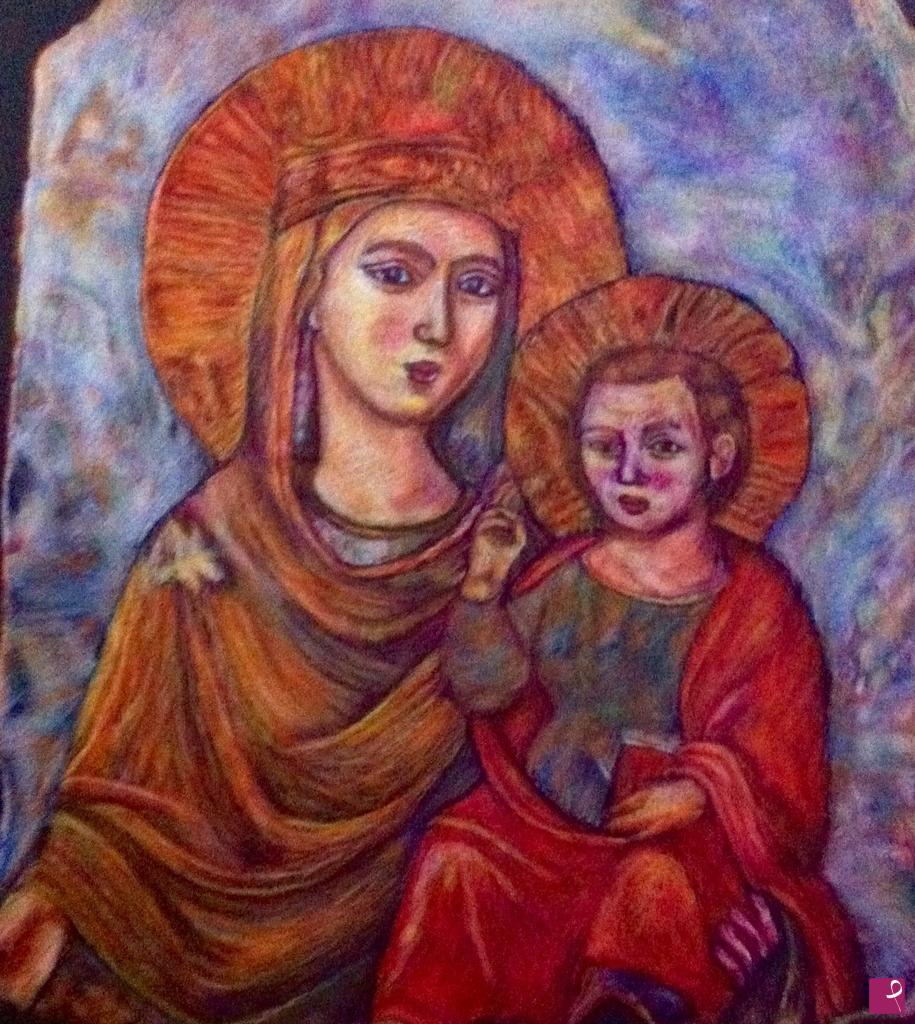 quadri in vendita online - Madonna con il bambino 