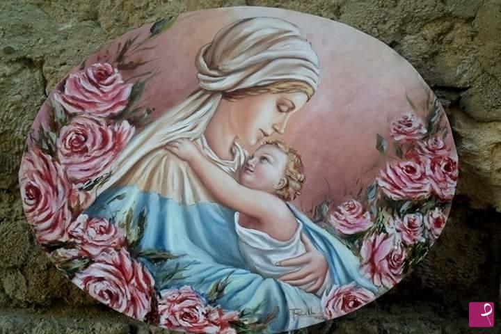 quadri in vendita online - Madonna con turbante