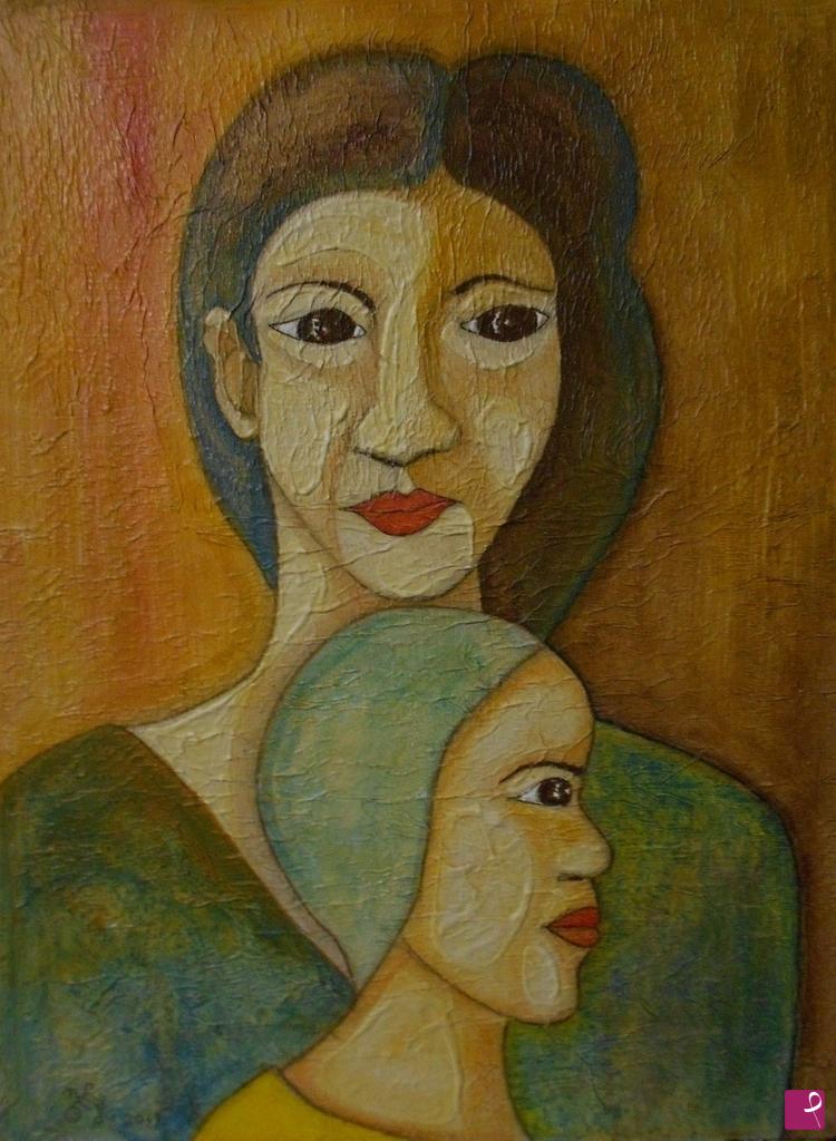 quadri in vendita online - Madre e figlia