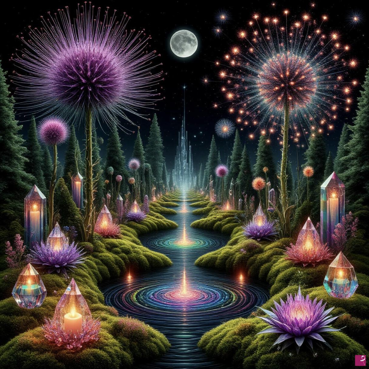 quadri in vendita online - Magical forest