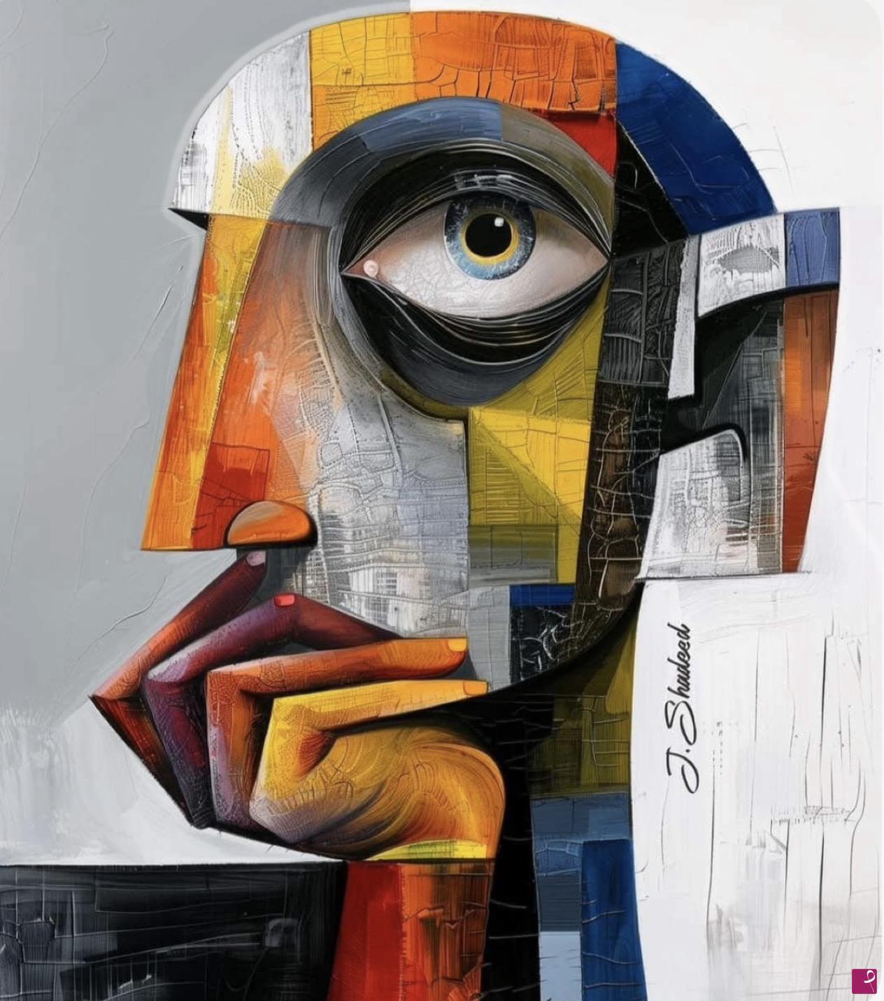 quadri in vendita online - Man face 