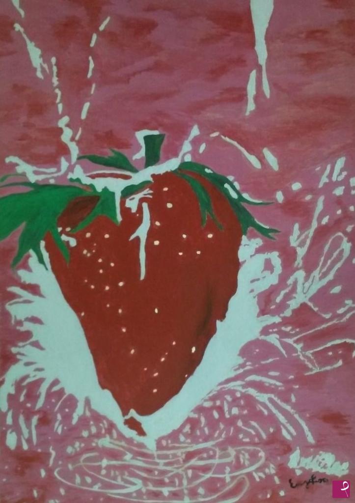quadri in vendita online - Mangiando una fragola