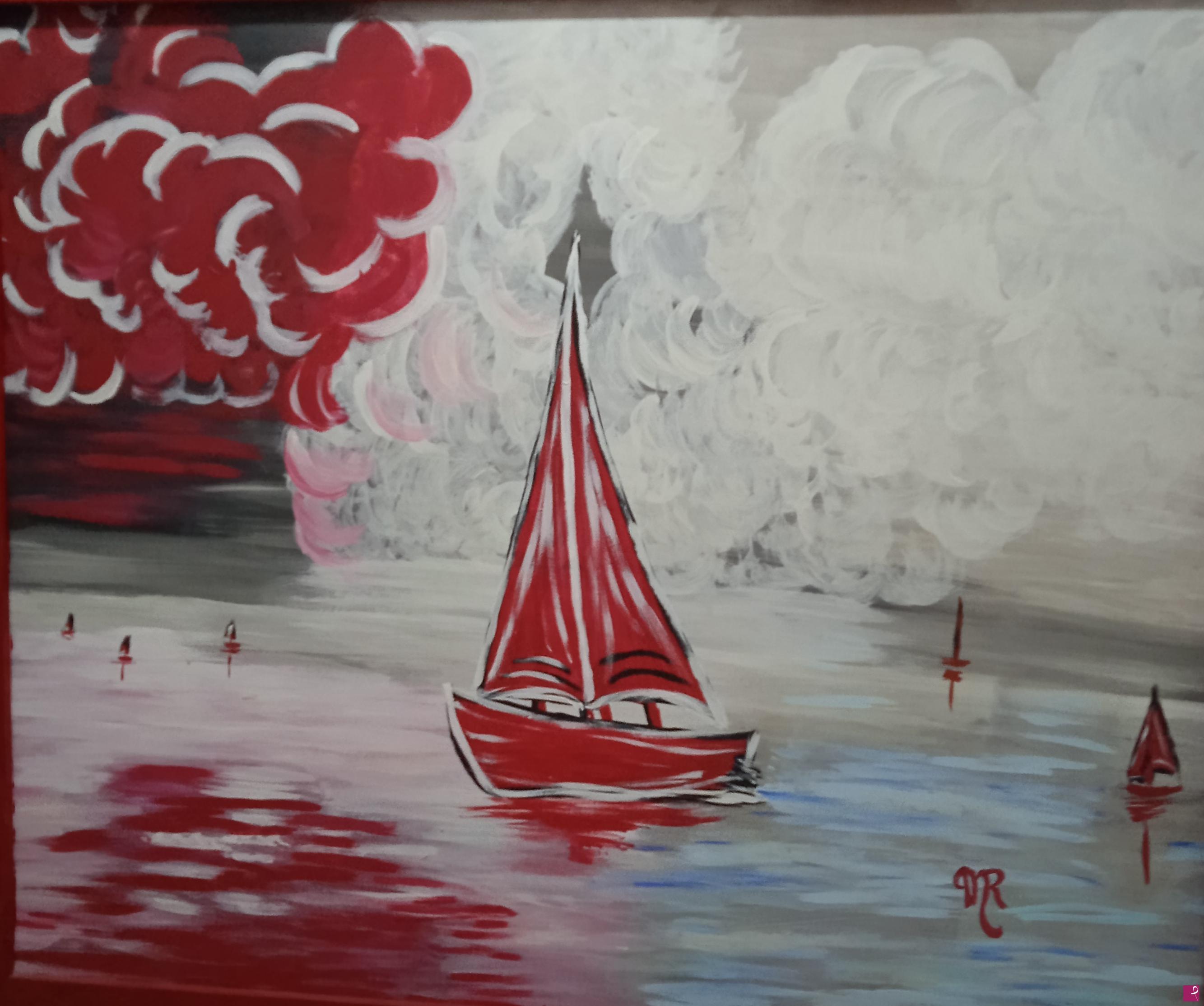 quadri in vendita online - Mar rosso