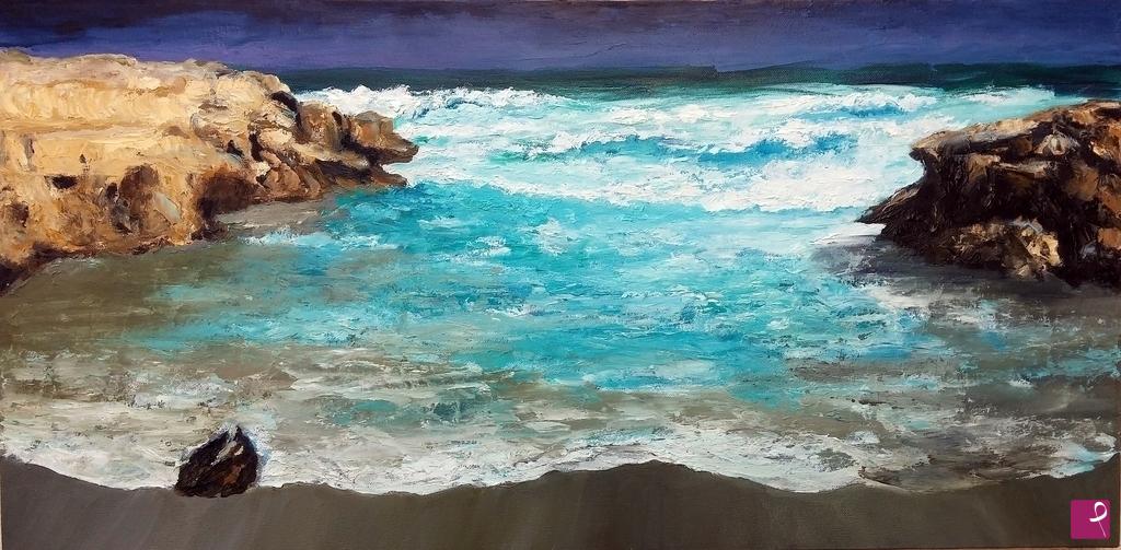 quadri in vendita online - Mare d'inverno 2
