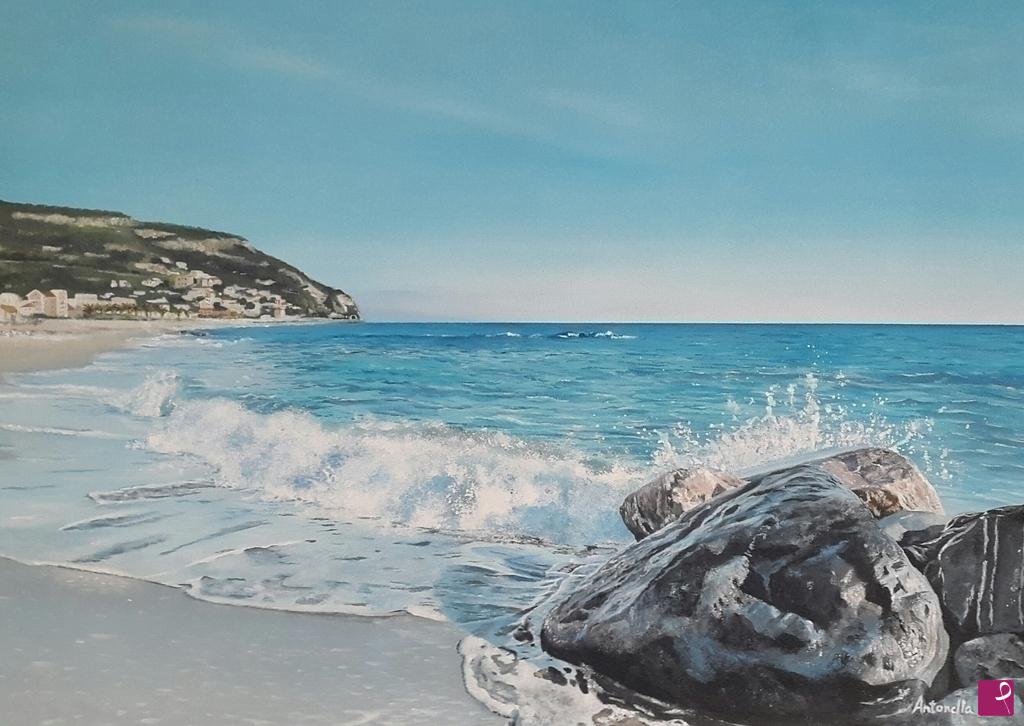 quadri in vendita online - Mare d'inverno 
