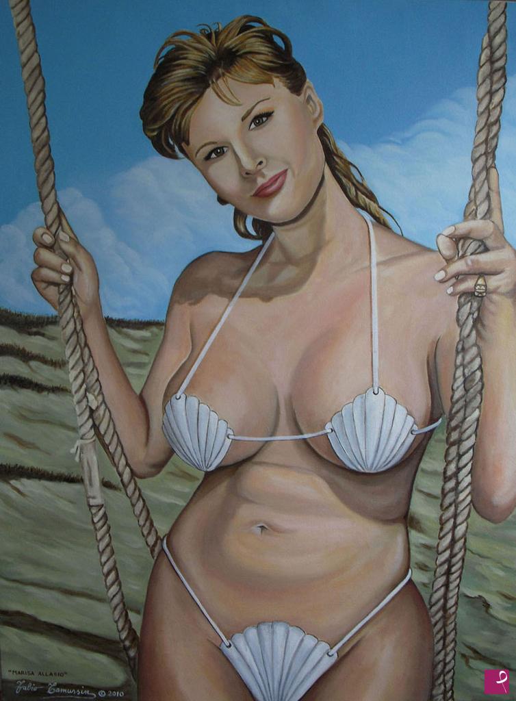 quadri in vendita online - Marisa Allasio Bikini Conchiglie