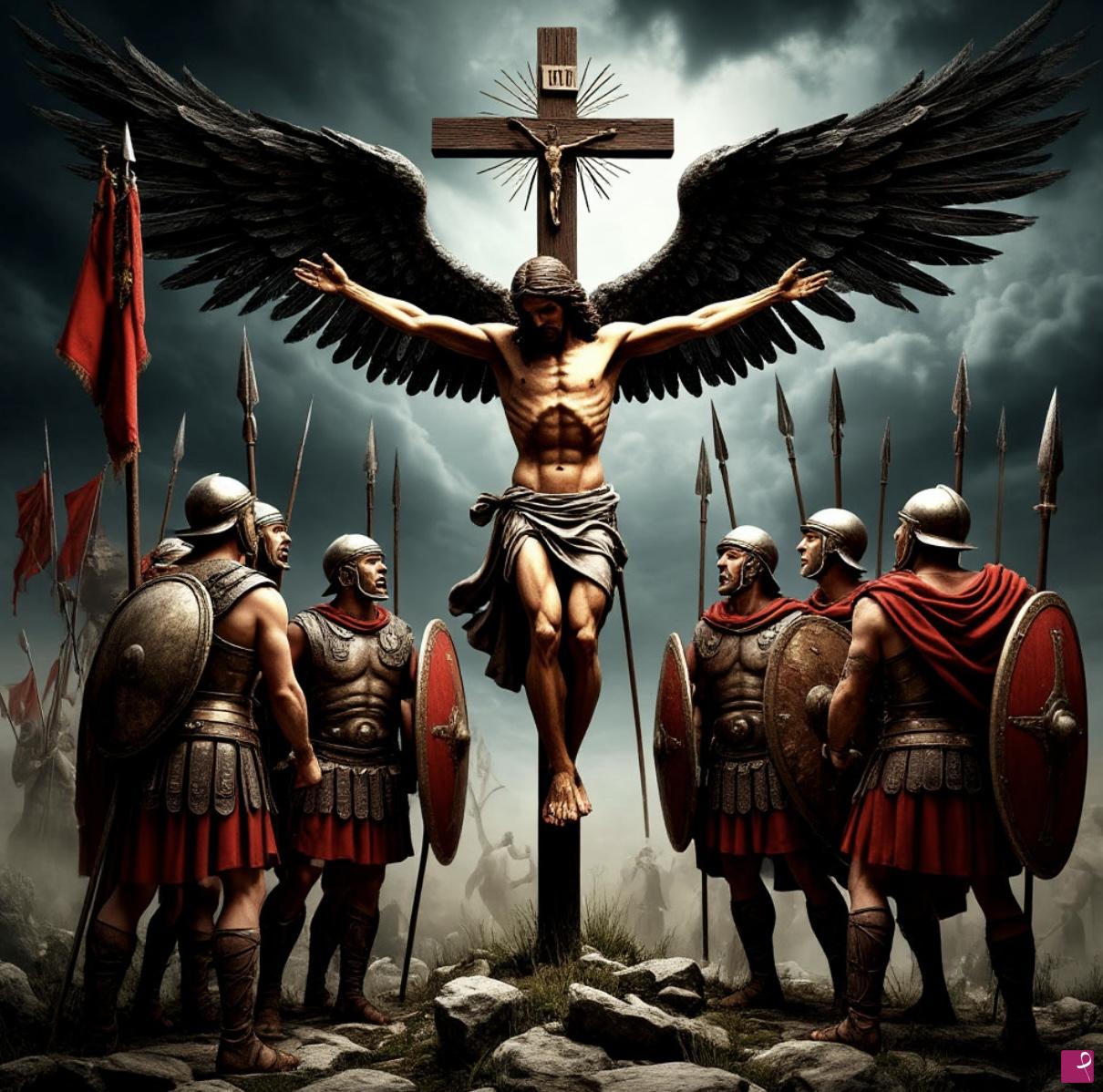 quadri in vendita online - Martyr on the cross