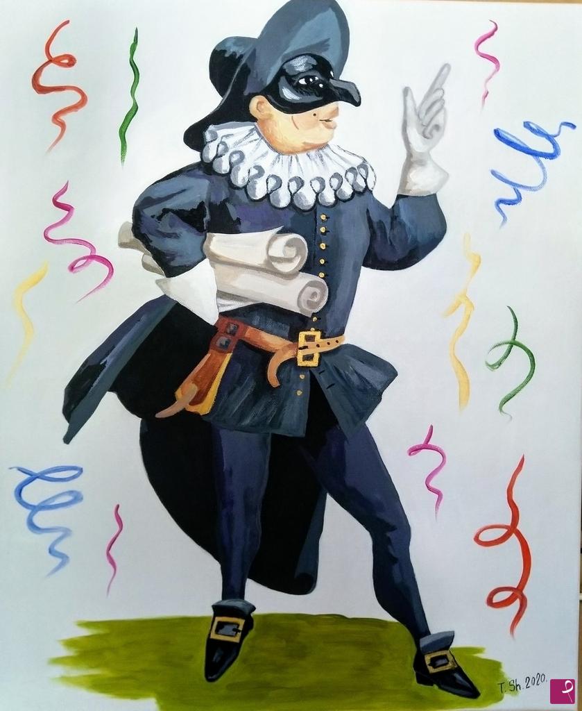quadri in vendita online - maschera Bolognese