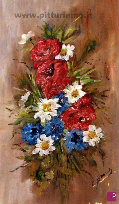 quadri in vendita online - mazzo di fiori di campo