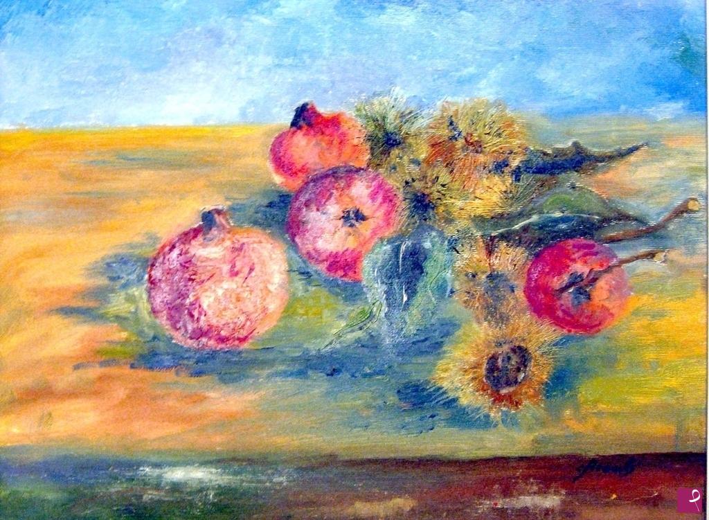 quadri in vendita online - melograni e castagne