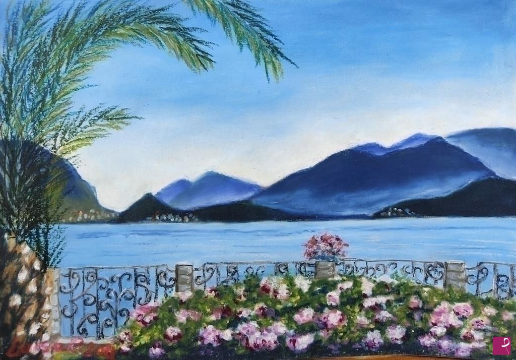 quadri in vendita online - Menaggio sul lago di Como