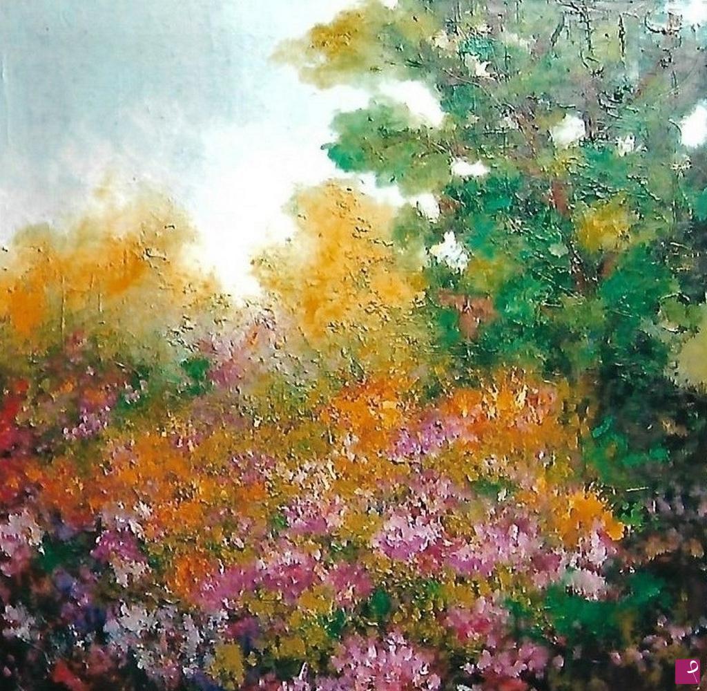 quadri in vendita online - Meravigliose azalee in fiore