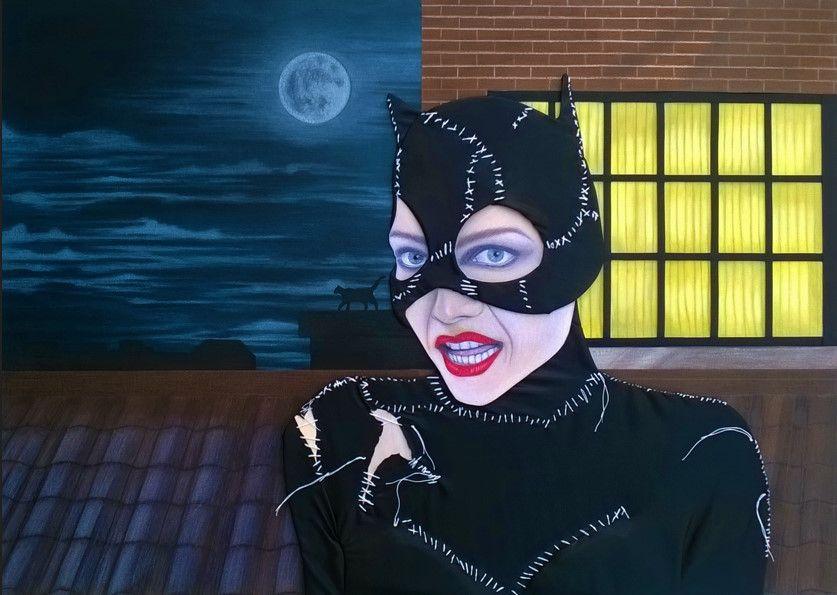 quadri in vendita online - Michelle Pfeiffer - Catwoman - Batman il ritorno