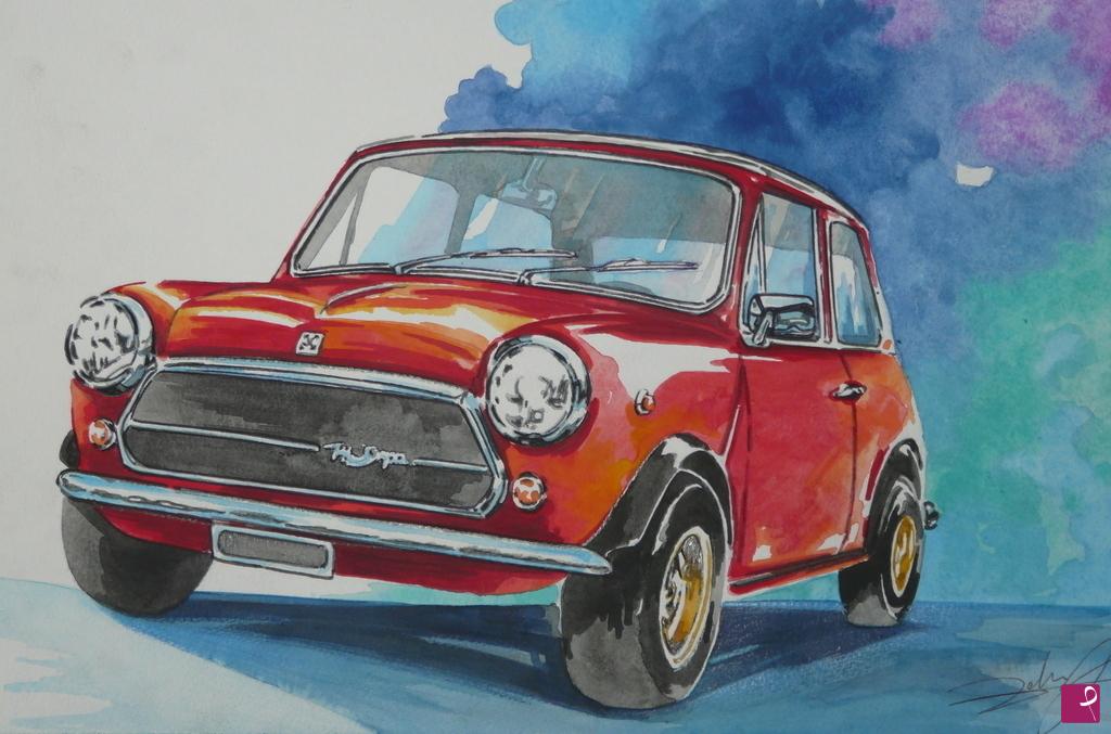 quadri in vendita online - MINI INNOCENTI 1300 cooper 1974