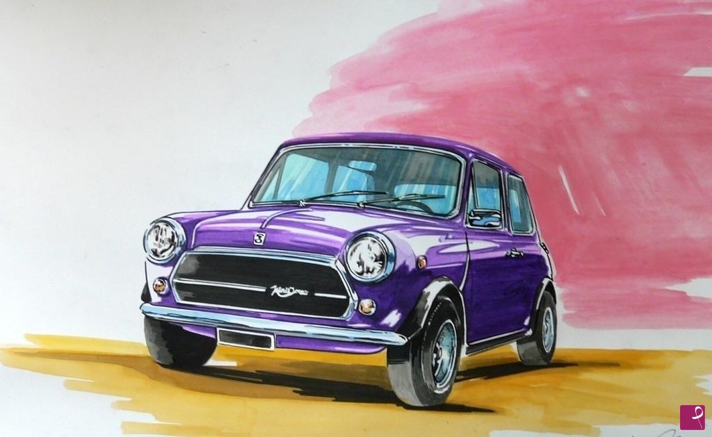 quadri in vendita online - MINI INNOCENTI 1300 cooper 1974