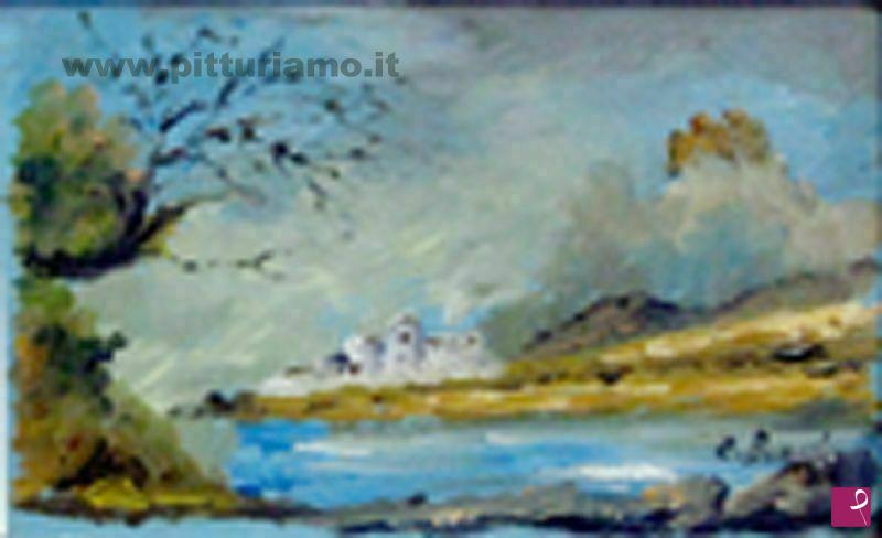 quadri in vendita online - mini quadro - case sul lago