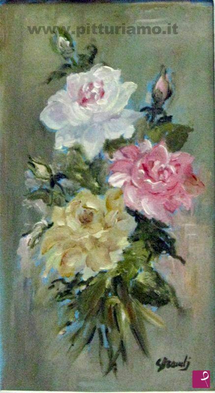 quadri in vendita online - mini quadro - rose