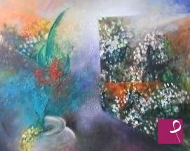 quadri in vendita online - Mistero in fiore