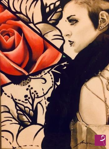 quadri in vendita online - Modern rose