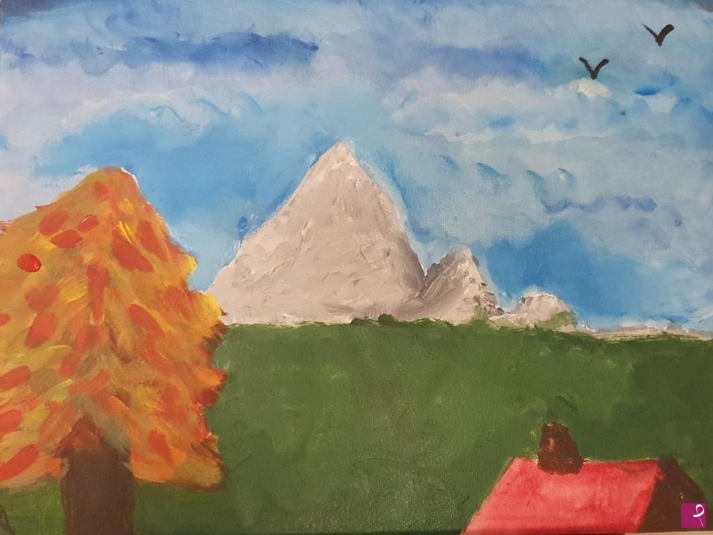 quadri in vendita online - Monviso in autunno
