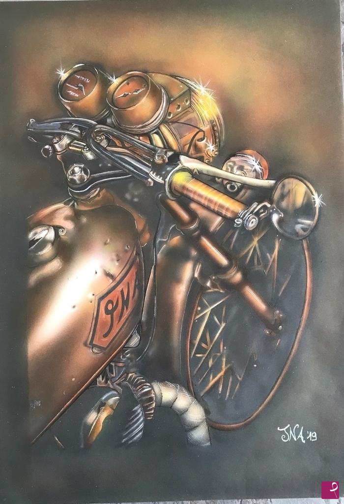 quadri in vendita online - Motorbike SteamPunk