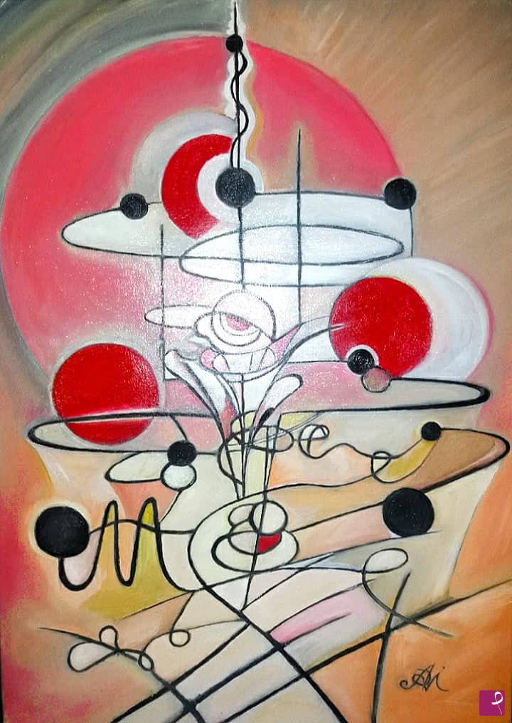 quadri in vendita online - Multiverse Red