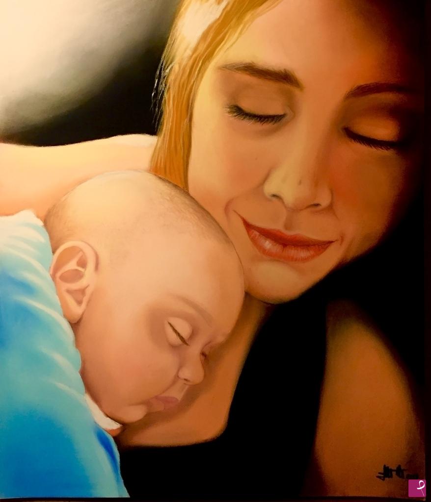 quadri in vendita online - Mum and baby
