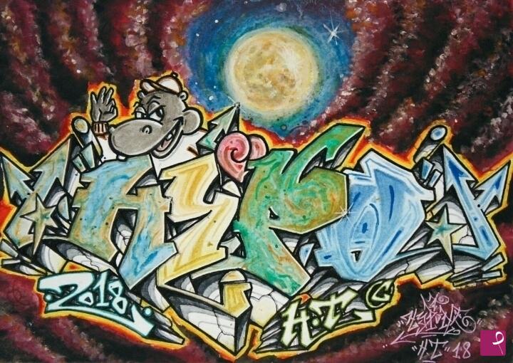 quadri in vendita online - My graffiti moon