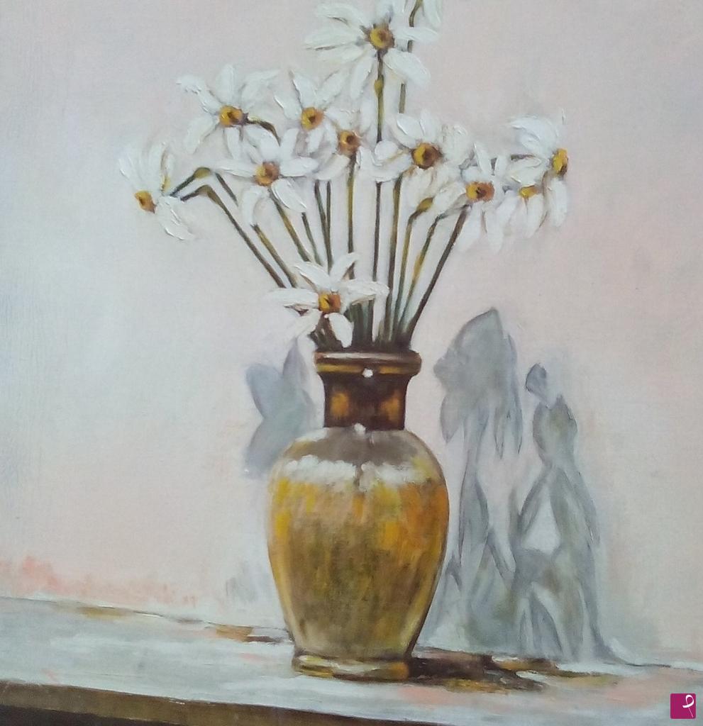 quadri in vendita online - NARCISI IN VASO (2007)