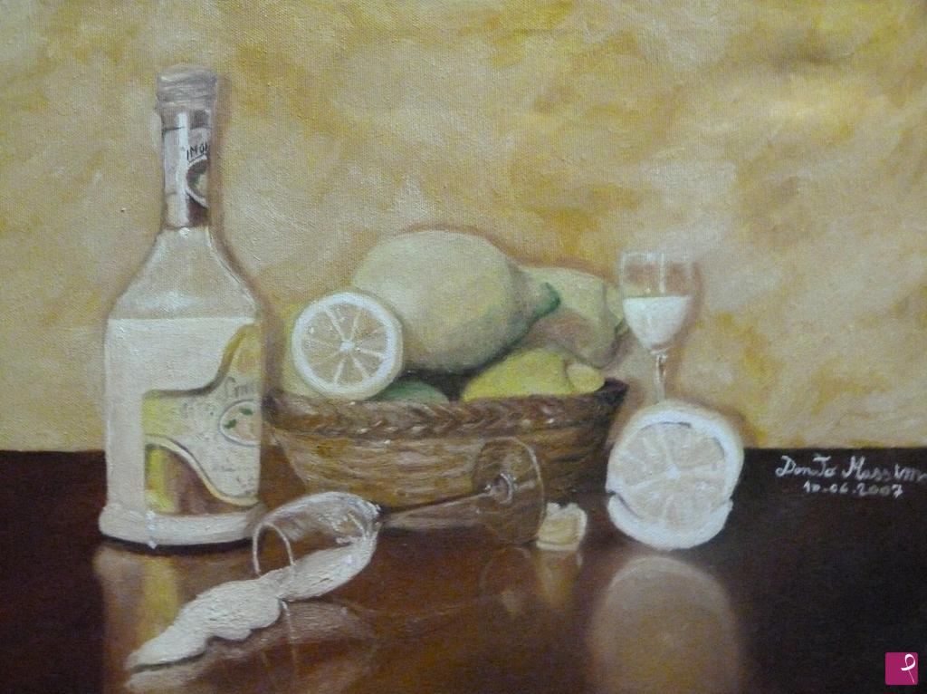 quadri in vendita online - Natura Morta con limoncello