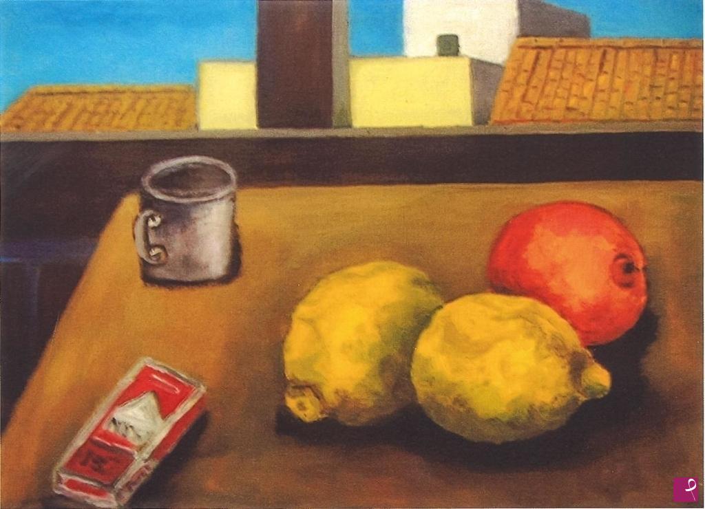 quadri in vendita online - Natura morta con limoni