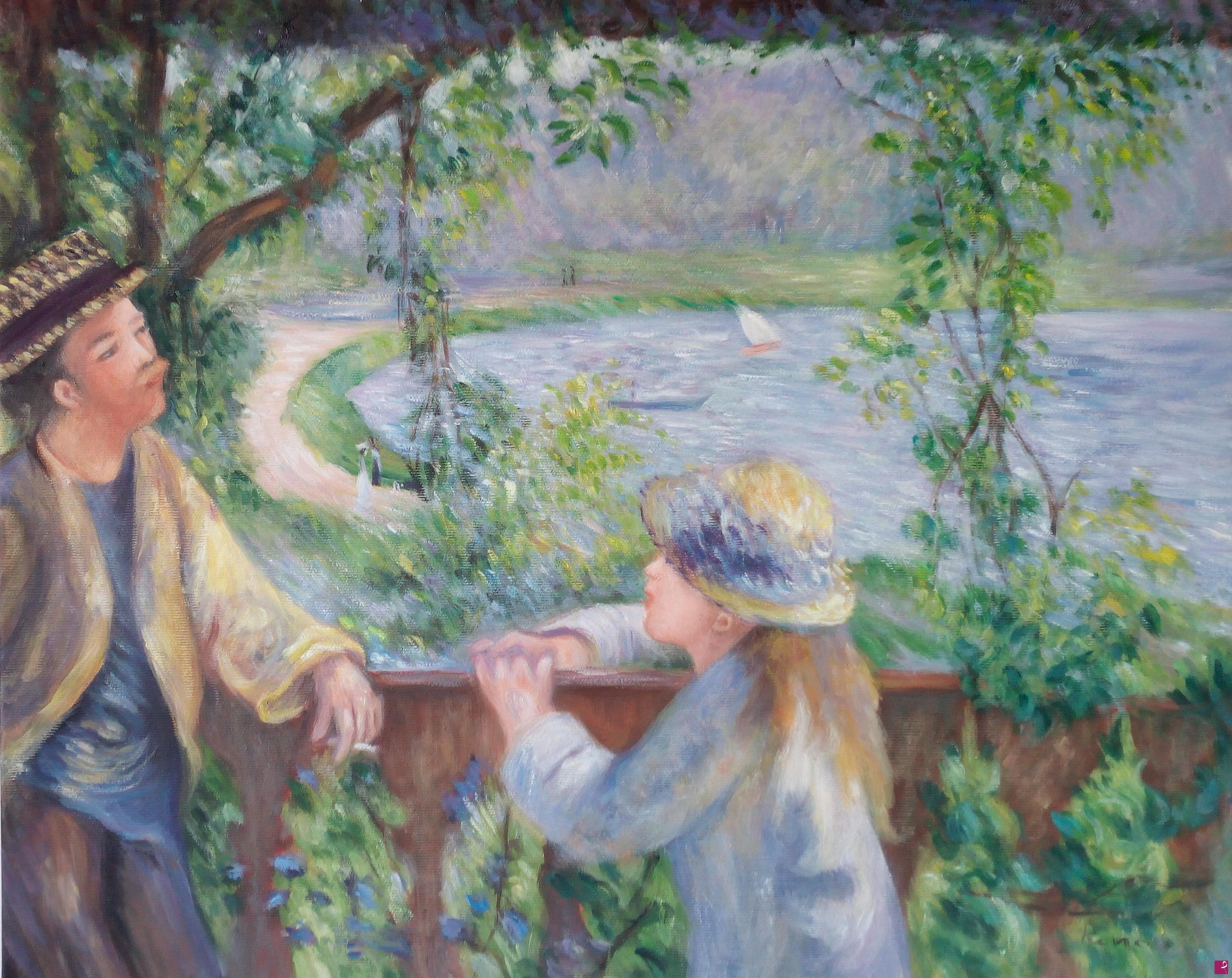 quadri in vendita online - Near the lake (vicino al lago) Renoir 