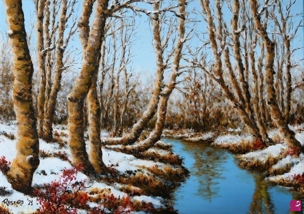quadri in vendita online - Nel bosco dopo la neve