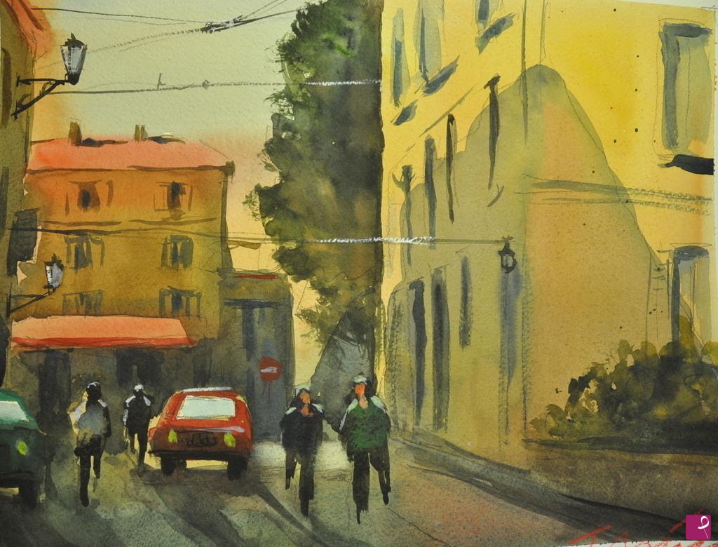 quadri in vendita online - NELLE STRADE DI BIUMO