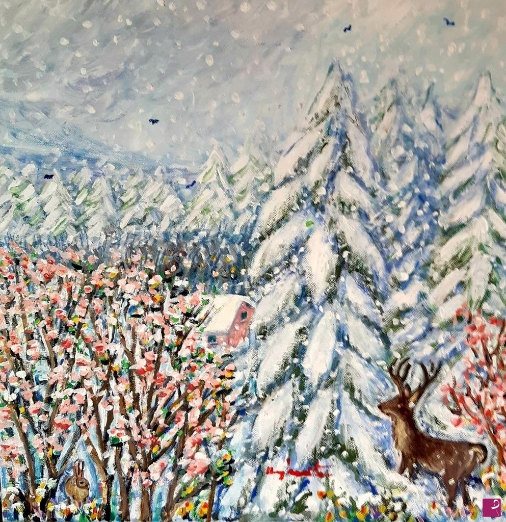 quadri in vendita online - Neve a primavera