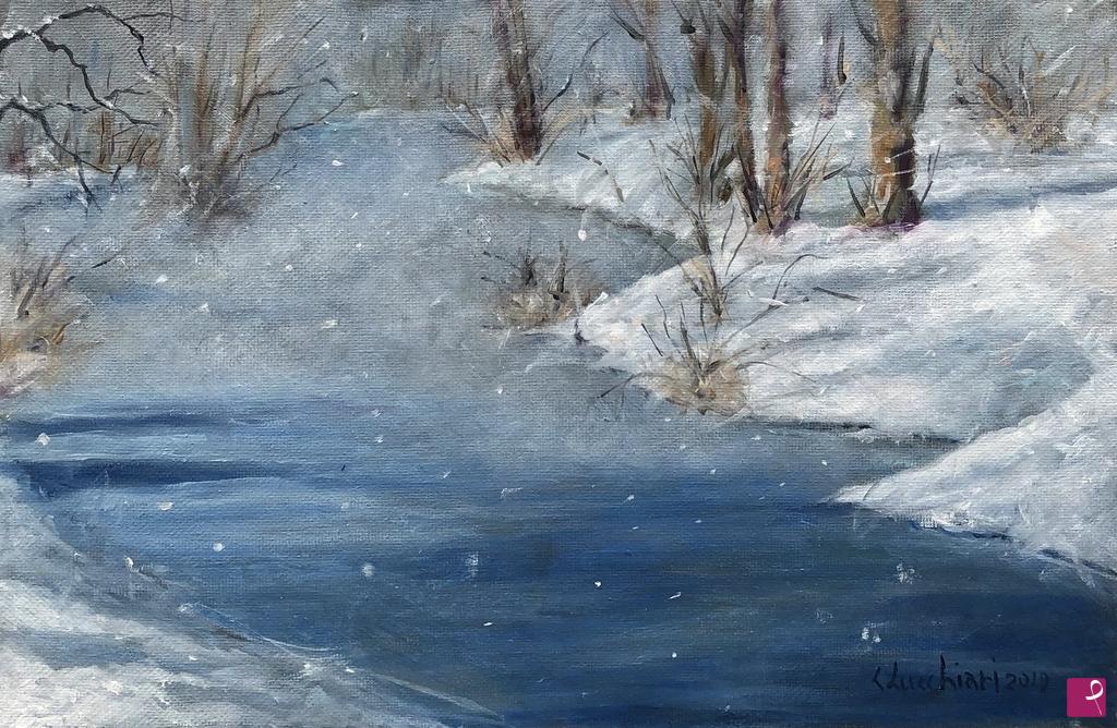 quadri in vendita online - Neve in golena 