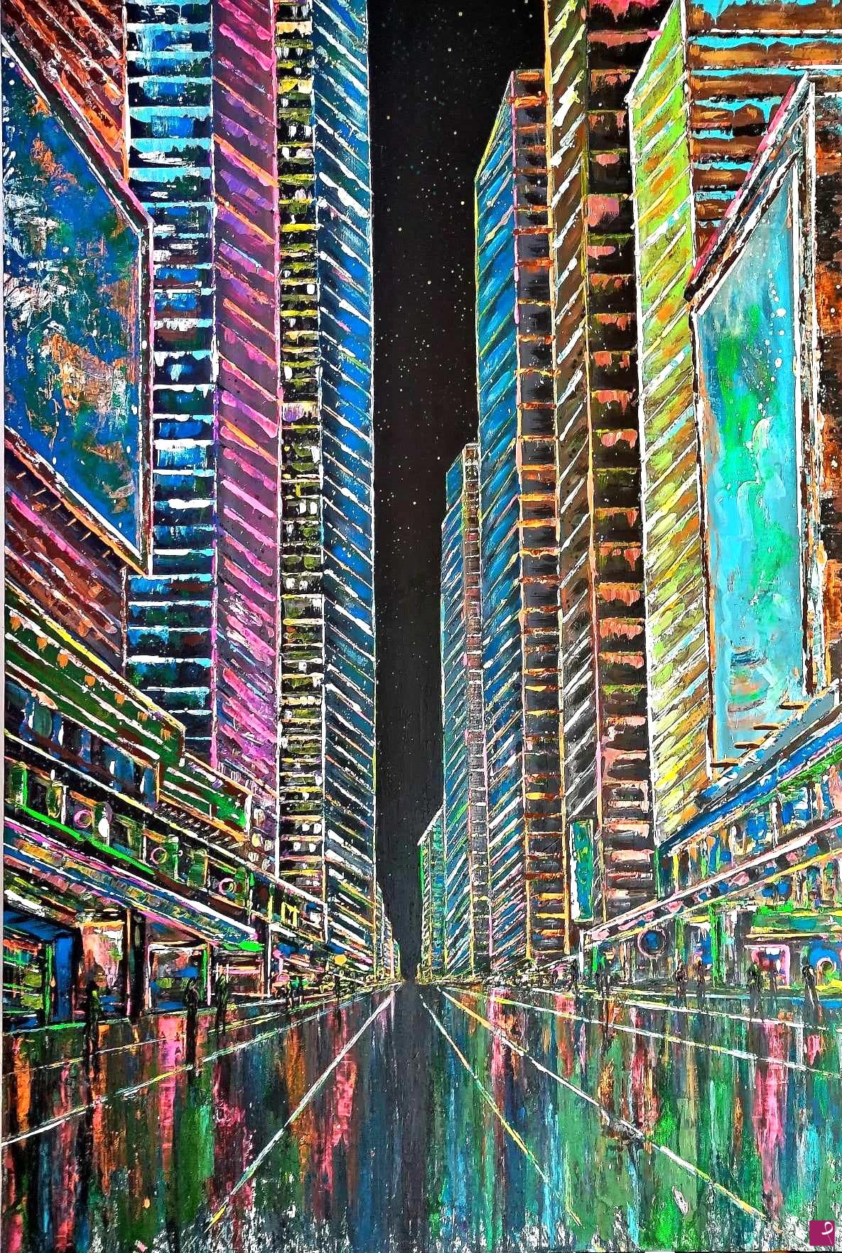 quadri in vendita online - New York by night