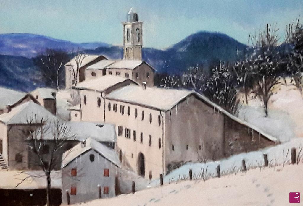 quadri in vendita online - Nociveglia dopo la nevicata