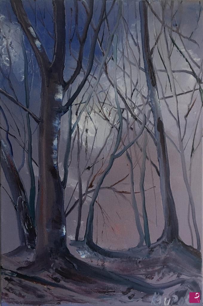 quadri in vendita online - Notte del bosco (Trieste - 2019)