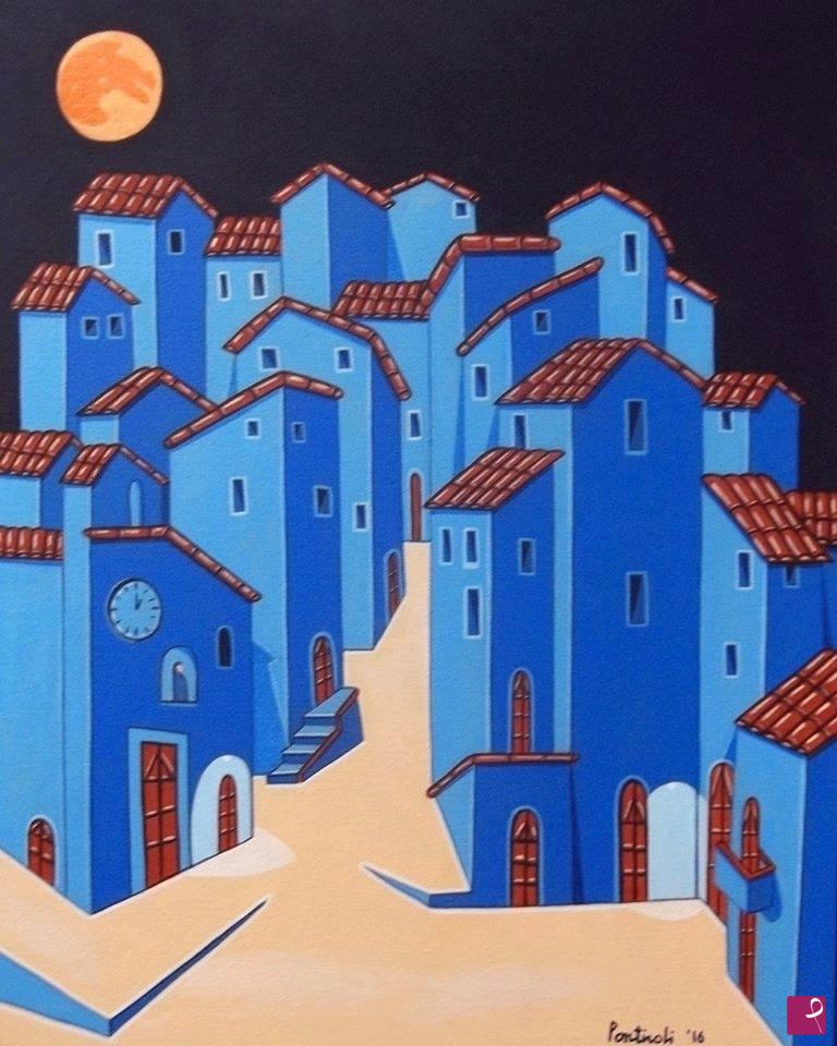 quadri in vendita online - Notte di luna piena