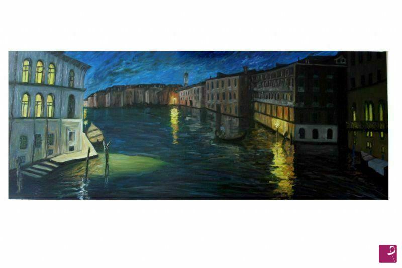 quadri in vendita online - Notte in laguna....