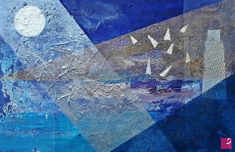 quadri in vendita online - NOTTURNO TRA CIELO E MARE