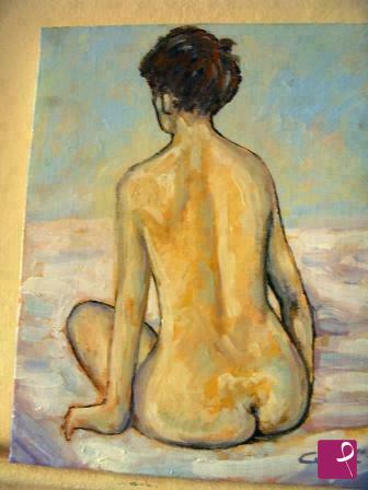 quadri in vendita online - Nudo donna di spalle