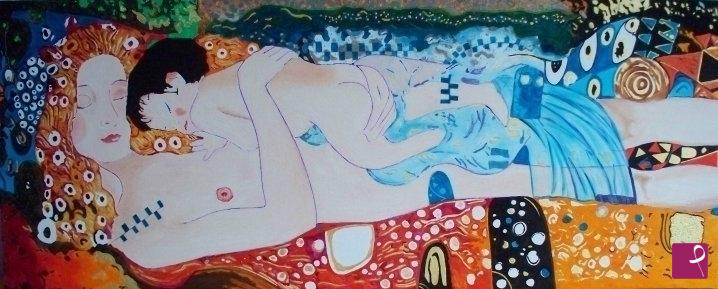 quadri in vendita online - Omaggio a Gustav Klimt