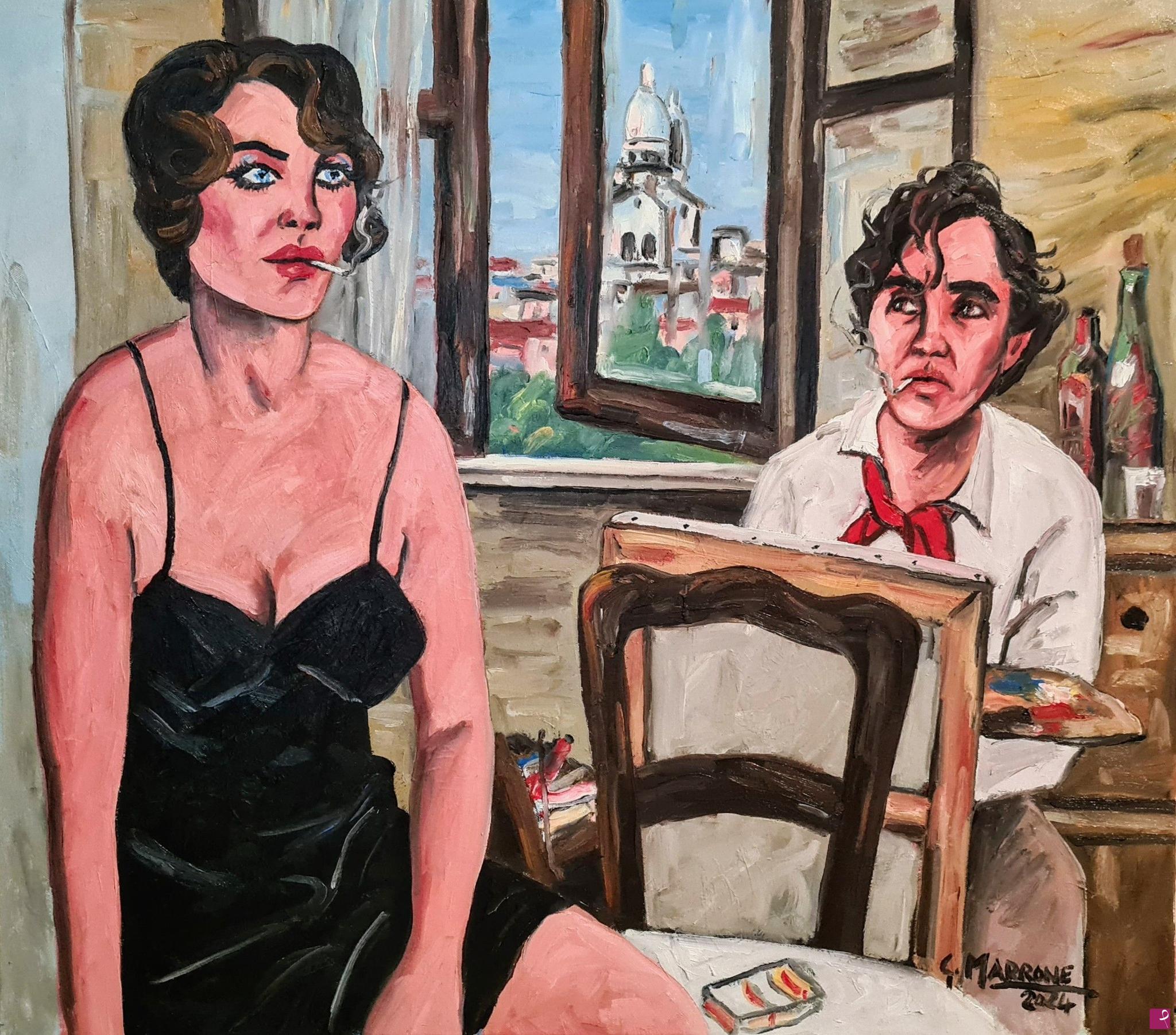 quadri in vendita online - Omaggio a Modigliani