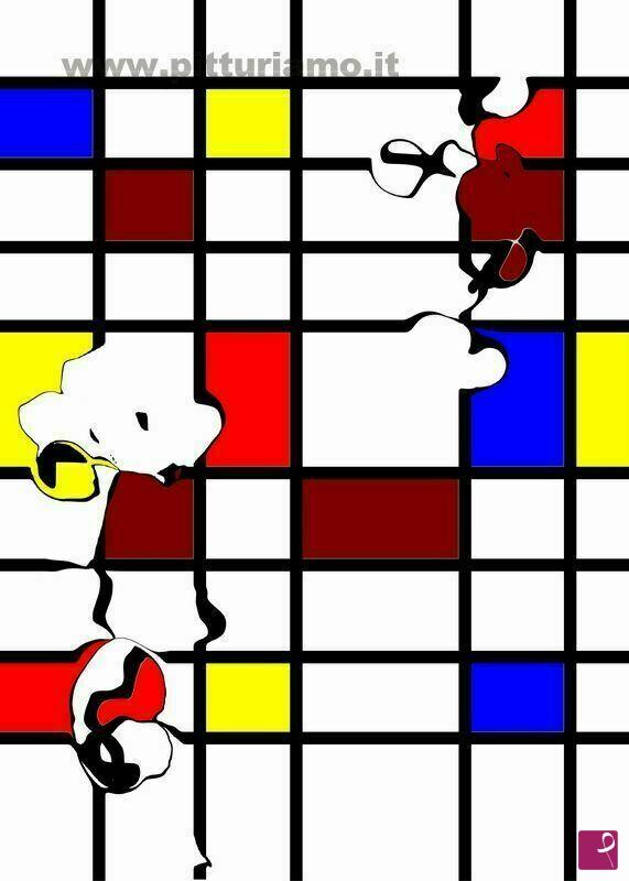 quadri in vendita online - Omaggio a Mondrian - painting - opera I