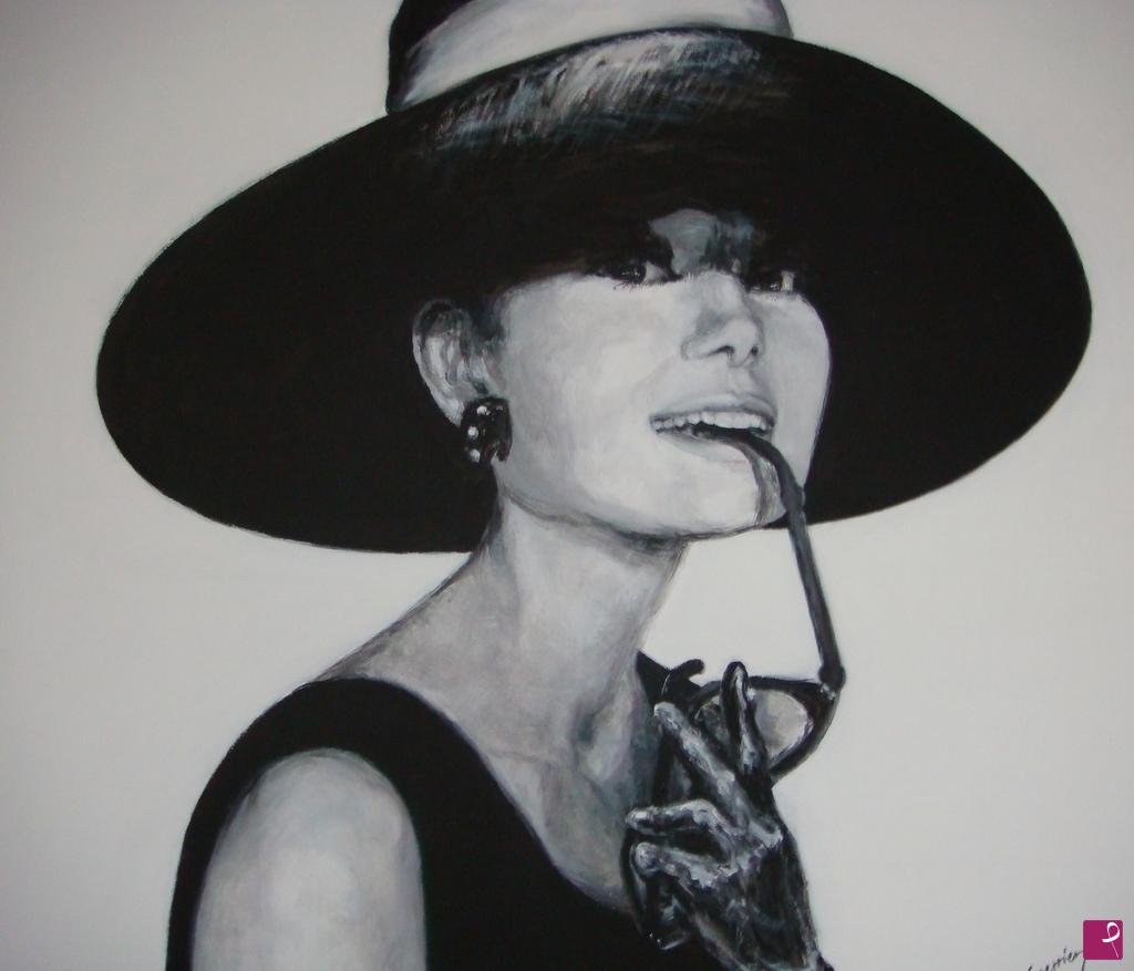 quadri in vendita online - "Omaggio ad Audrey Hepburn"