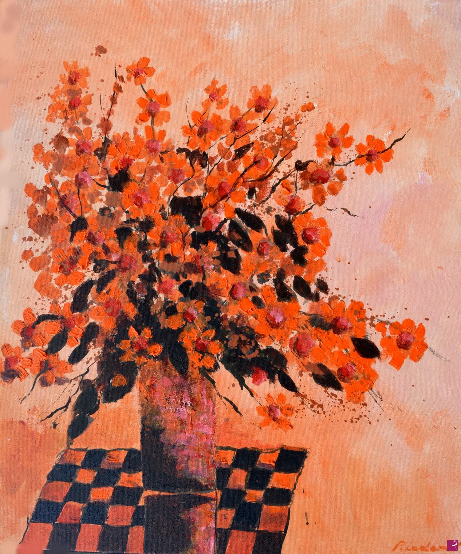 quadri in vendita online - orange flowers
